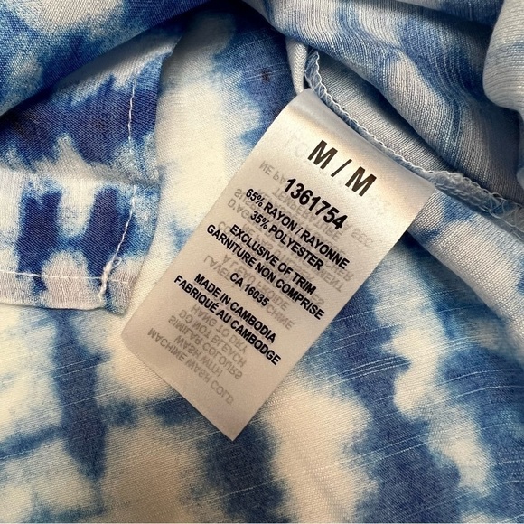 NEW Tahari Blue Tie Dye Beach/Swimsuit Cover Size M - Picture 9 of 12